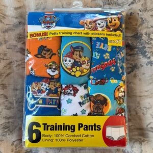 PAW PATROL Boys Training Pants Underwear 6 Pack 3T NWT